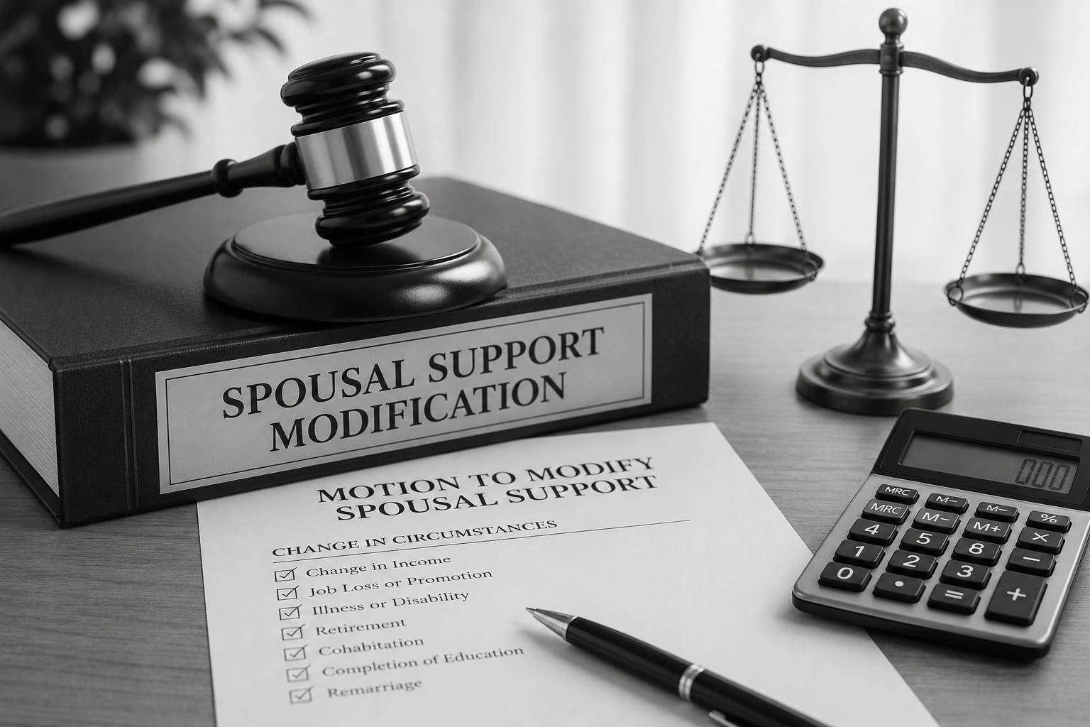 Spousal support modification based on significant changes in income, employment, health, retirement, or other circumstances